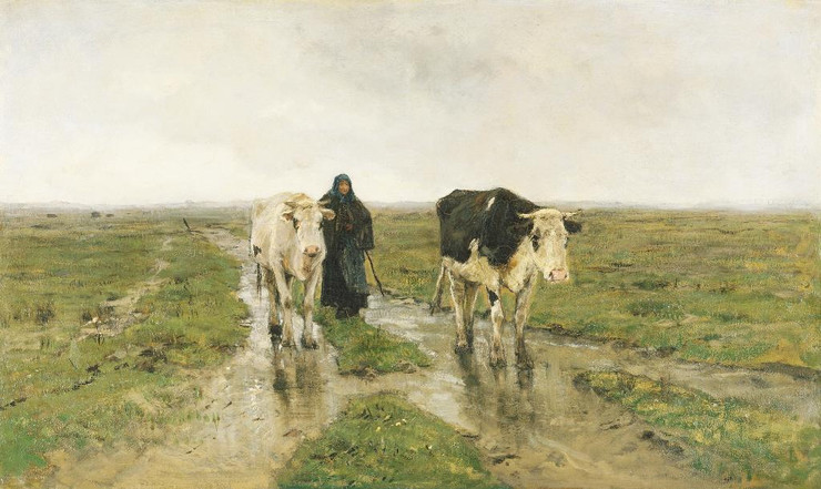 Changing Pasture by Anton Mauve
(PRT_5130) - Canvas Art Print - 21in X 13in