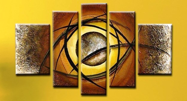 The Roving Eye - 68in x 40in (Details Inside),RTCSB_10_6840,68in x 40in (16in x 24in x 2pcs) + (12in x 35in x 2pcs) + (12in x 40in x 1pc),Oil Colors,Canvas,Modern Art,Community Artists Group,multipiece,Museum Quality - 100% Handpainted
