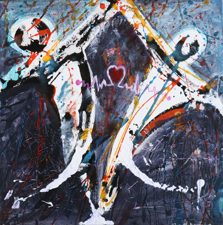 Lovestruck (ART_7828_53366) - Handpainted Art Painting - 12in X 12in