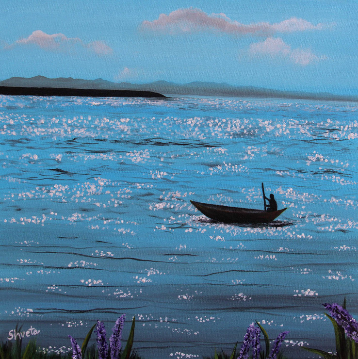 Solitude (ART_6584_53190) - Handpainted Art Painting - 18in X 18in
