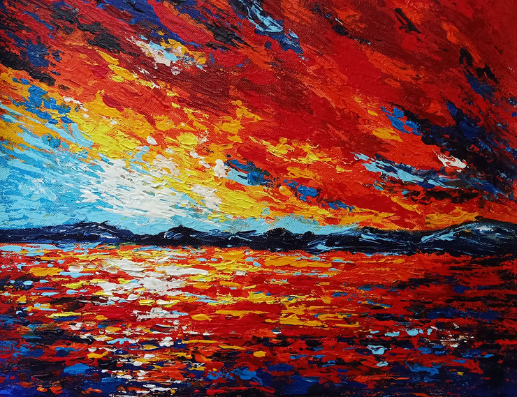 KALEIDOSCOPE (ART_837_53173) - Handpainted Art Painting - 16in X 14in