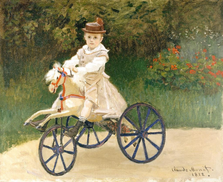 Jean Monet On His Hobby Horse (1872) by Claude Monet
(PRT_5258) - Canvas Art Print - 22in X 18in