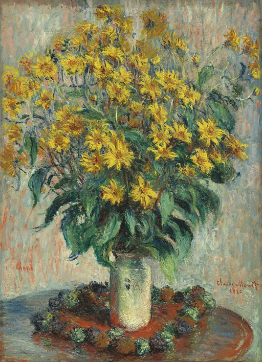 Jerusalem Artichoke Flowers (1880) by Claude Monet
(PRT_5259) - Canvas Art Print - 18in X 24in