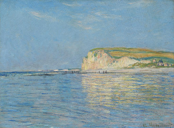 Low Tide At Pourville, Near Dieppe (1882) by Claude Monet
(PRT_5262) - Canvas Art Print - 38in X 28in