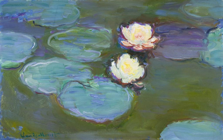 Nympheas (1897‚Äì1898) by Claude Monet
(PRT_5265) - Canvas Art Print - 30in X 19in