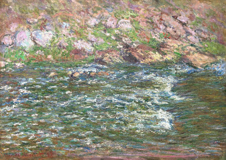 Rapids On The Petite Creuse At Fresselines (1889) by Claude Monet
(PRT_5271) - Canvas Art Print - 23in X 16in