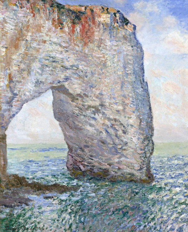 The Manneporte Near √âtretat (1886)  by Claude Monet
(PRT_5289) - Canvas Art Print - 17in X 21in