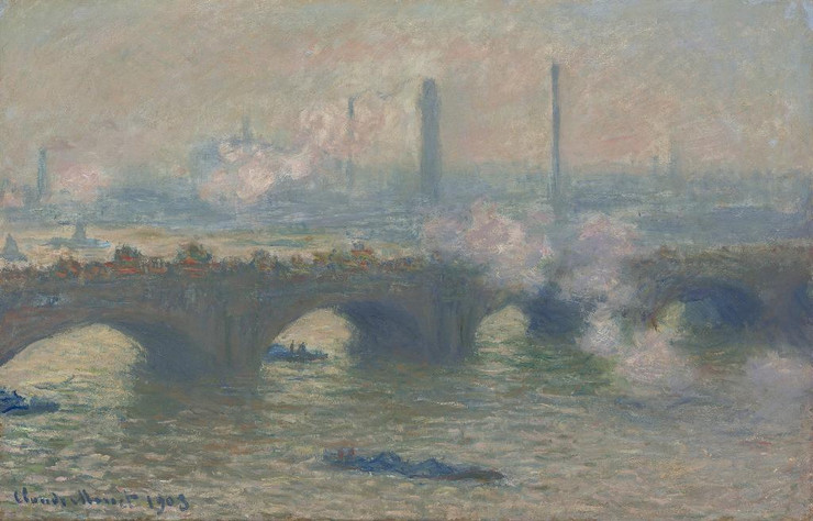 Waterloo Bridge, Gray Day (1903) by Claude Monet
(PRT_5303) - Canvas Art Print - 23in X 15in