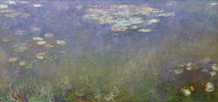 Water Lilies (Agapanthus) (1915‚Äì1926) by Claude Monet
(PRT_5304) - Canvas Art Print - 38in X 18in