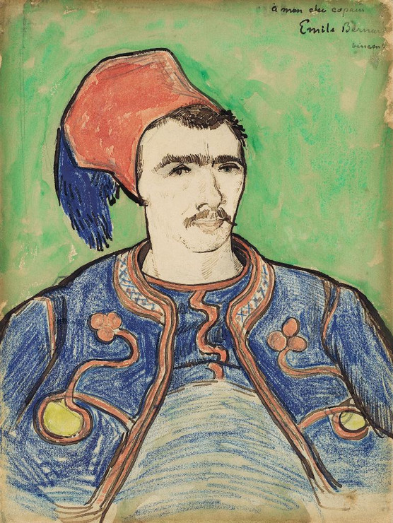 The Zouave (1888) by  Vincent Van Gogh
(PRT_5354) - Canvas Art Print - 17in X 23in