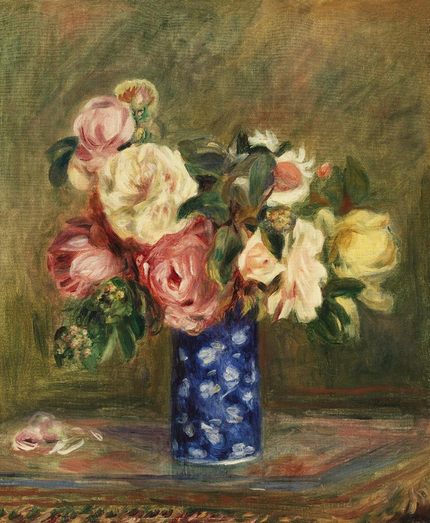 Bouquet Of Roses (Le Bouquet De Roses) (1882) by Pierre-Auguste Renoir
(PRT_5470) - Canvas Art Print - 28in X 34in