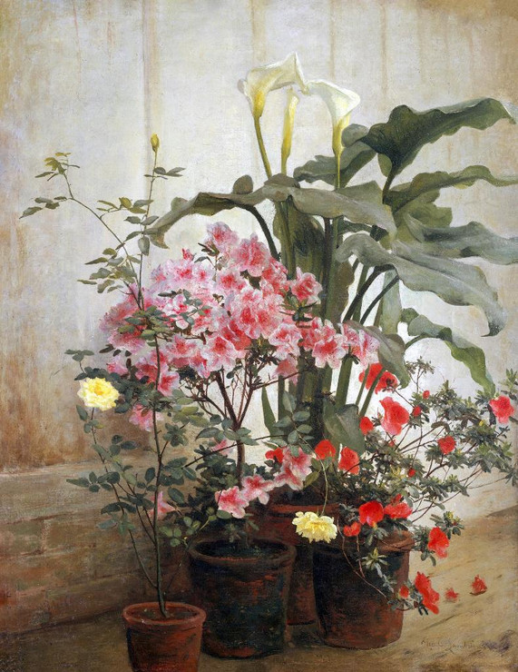 Side Of A Greenhouse ( 1870) by George Cochran Lambdin
(PRT_5484) - Canvas Art Print - 17in X 22in