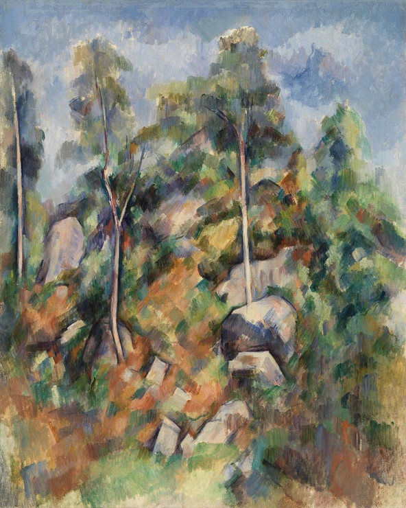 Rocks And Trees (Rochers Et Arbres) (1904) By Paul C√©zanne (PRT_5727) - Canvas Art Print - 27in X 34in