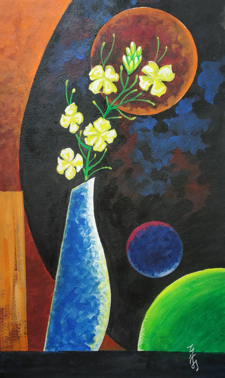 Sky is the limit (ART_7847_53542) - Handpainted Art Painting - 11in X 14in