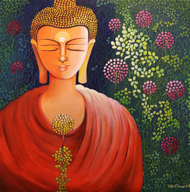 AWAKENING (ART_3702_53797) - Handpainted Art Painting - 30in X 30in