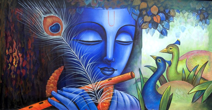 Krishna,Green Krishna,Peacock Feather,Krishna with Flute,Blue Krishna,Krishna with peacock pair