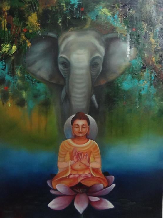 Buddha,Meditation,Peace,Buddhism,Buddha with Elephant