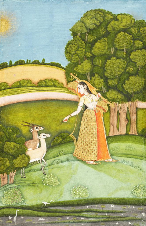 Todi Ragini, From A Ragamala Series (PRT_6462) - Canvas Art Print - 26in X 39in