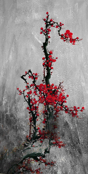Fengshui Tree,Floral Tree,Red Flower Tree,Red Flower Bunch