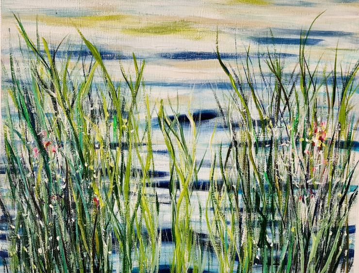 Beauty In Simple Things (ART_7615_54349) - Handpainted Art Painting - 15in X 12in