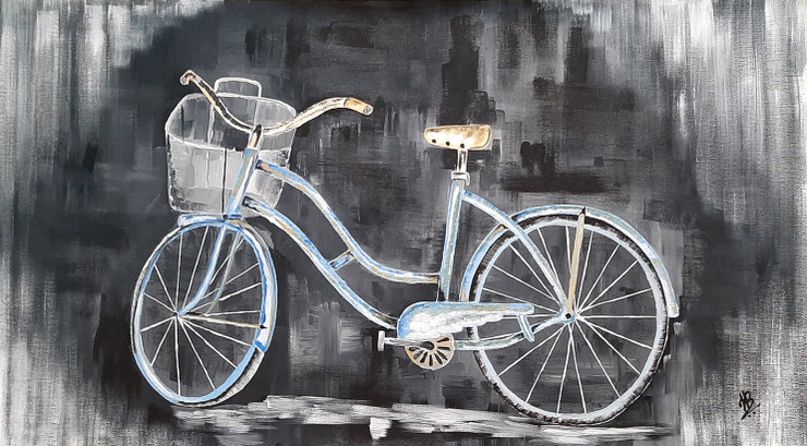Cycle (ART_5839_54294) - Handpainted Art Painting - 36in X 19in