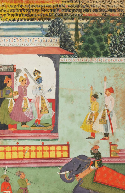 Kanhra Ragini (PRT_6528) - Canvas Art Print - 26in X 41in