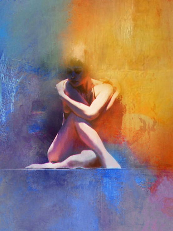 Nude Art,Nude Women,Pose,Model,Shades of color at Background