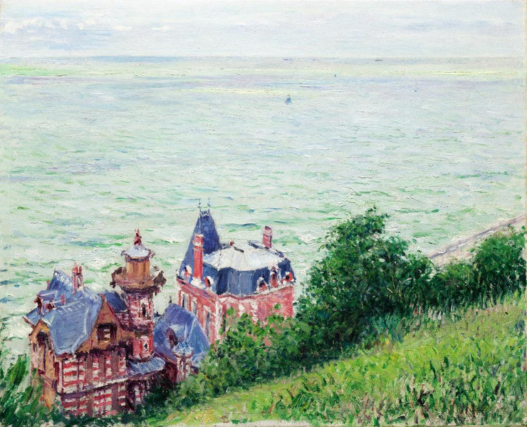 Villas At Trouville By Gustave Caillebotte (PRT_6632) - Canvas Art Print - 35in X 28in