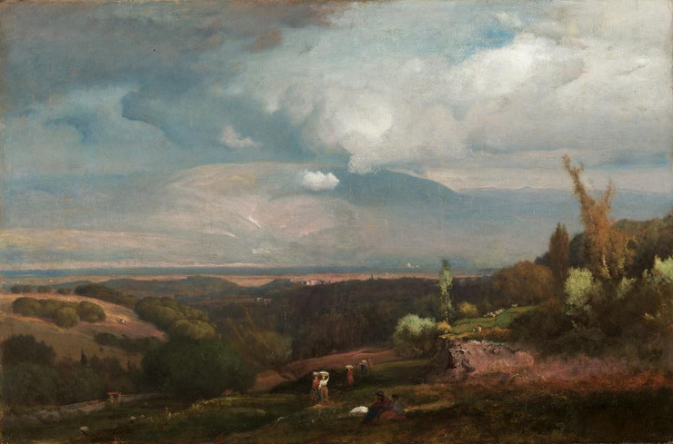 Approaching Storm From The Alban Hills (PRT_6639) - Canvas Art Print - 28in X 19in