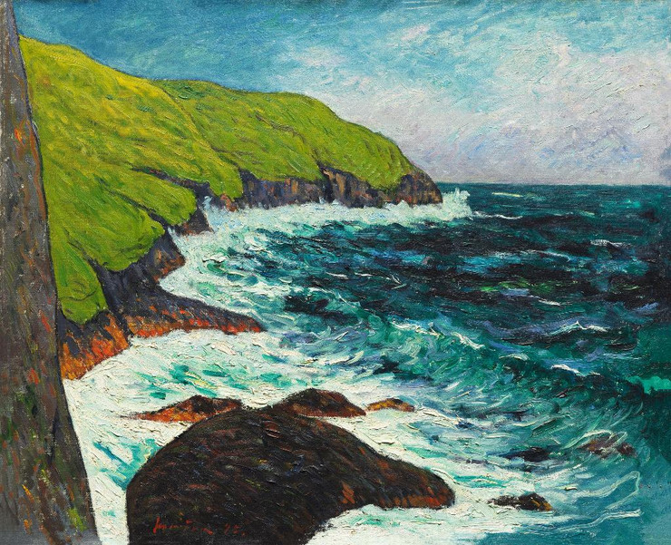 The Cliffs At Beg Ar Fry, Saint Jean Du Doigt (PRT_6683) - Canvas Art Print - 35in X 28in