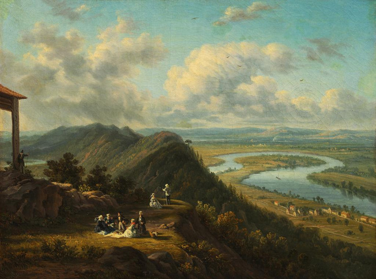 The Oxbow Seen From Mount Holyoke (PRT_6771) - Canvas Art Print - 38in X 28in
