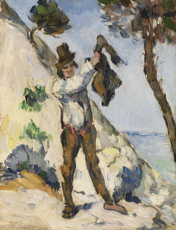Man With A Jacke By Paul Cezanne (PRT_6853) - Canvas Art Print - 25in X 32in