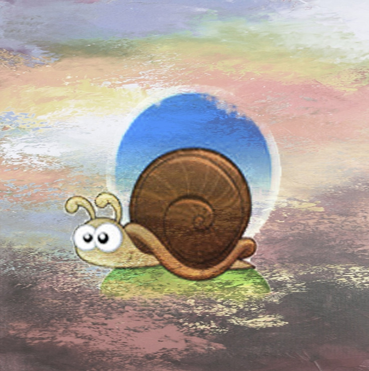 A snail,Slow Animal