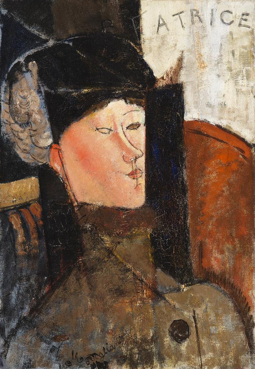 Beatrice By Amedeo Modigliani (PRT_6980) - Canvas Art Print - 24in X 34in