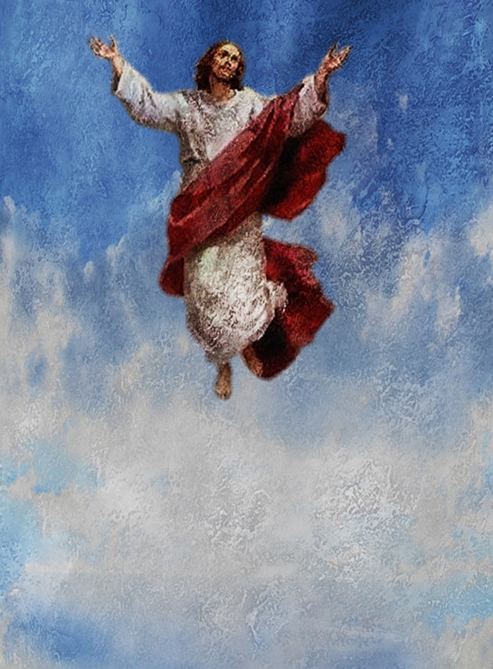 Jesus of Nazareth ,Jesus,Christian denominations, God's important prophets,Blue background shades of colors