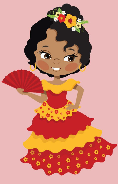 Mexican Girl 4 (PRT_7051) - Canvas Art Print - 16in X 25in