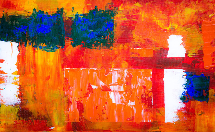 Abstract multicolored (PRT_7809_55045) - Canvas Art Print - 36in X 24in