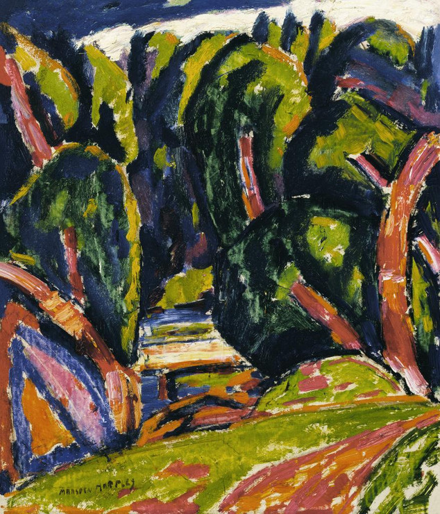 Red Tree (1910) By Marsden Hartley (PRT_7227) - Canvas Art Print - 28in X 33in