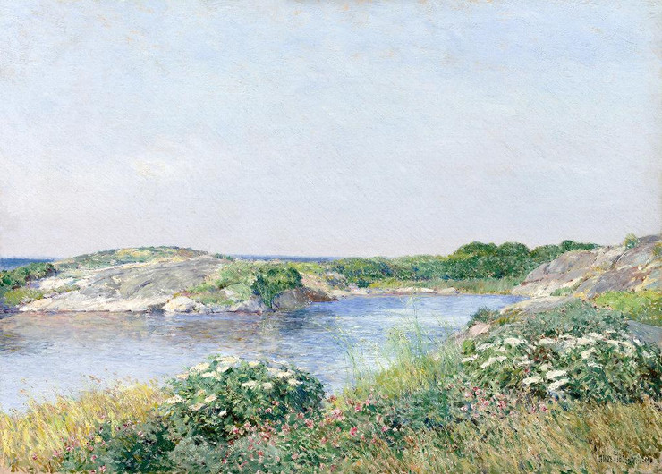 The Little Pond, Appledore (1890) By Frederick Childe Hassam (PRT_7238) - Canvas Art Print - 18in X 13in