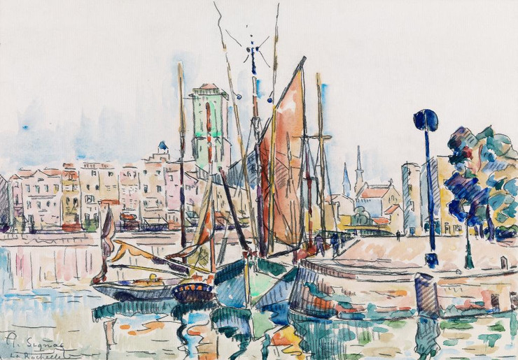 La Rochelle By Paul Signac (PRT_7284) - Canvas Art Print - 32in X 22in