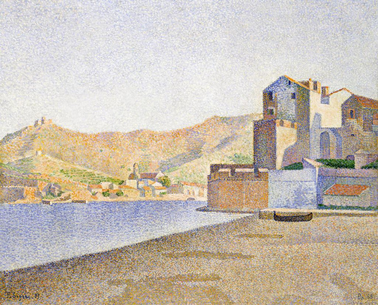 The Town Beach, Collioure, Opus 165 (1887) By Paul Signac (PRT_7298) - Canvas Art Print - 21in X 17in