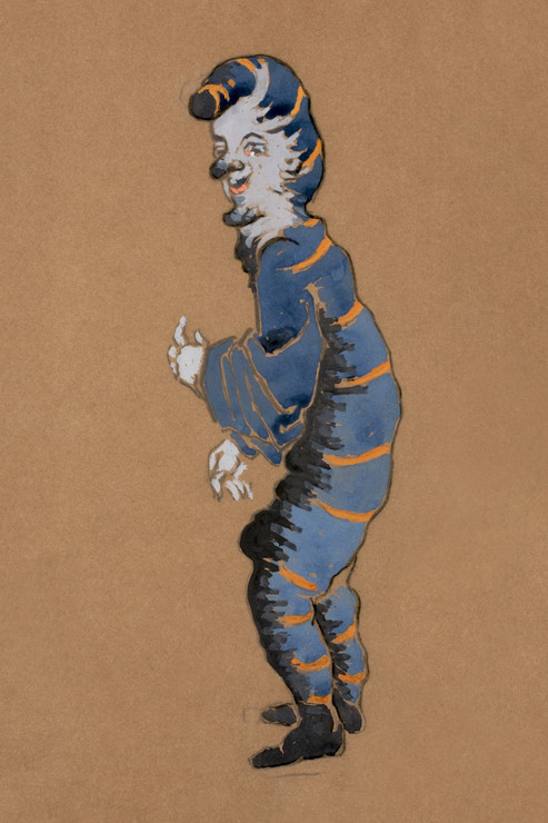 Caterpillar (1915) Costume Design For Alice In Wonderland By William Penhallow Henderson (PRT_7309) - Canvas Art Print - 23in X 35in