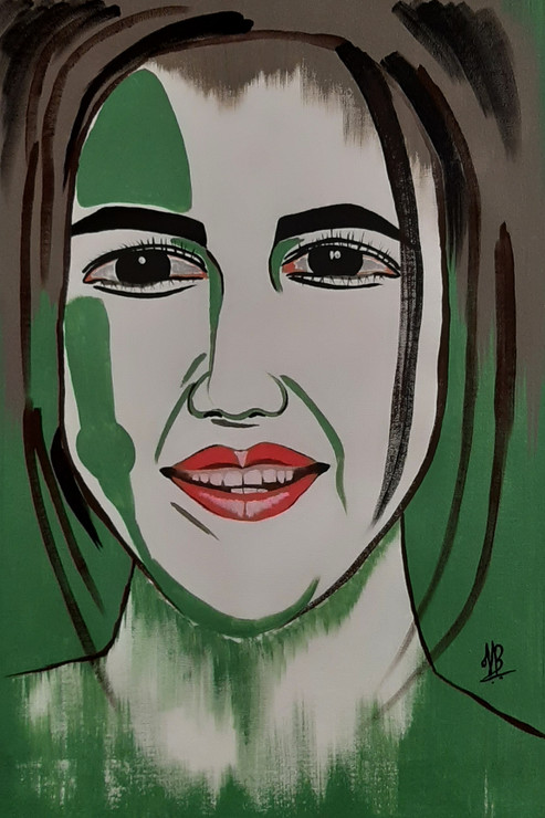 Portrait (ART_5839_55383) - Handpainted Art Painting - 16in X 24in