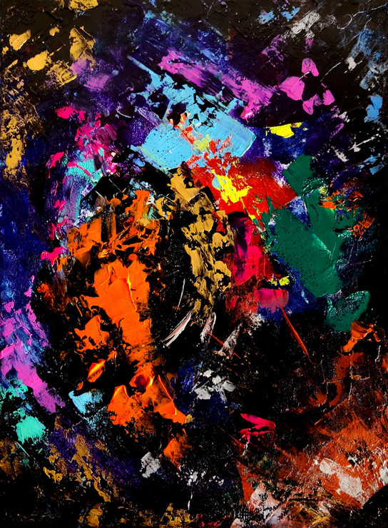 Vigor (ART_7285_55217) - Handpainted Art Painting - 12in X 16in