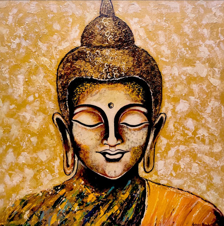 My Buddha (PRT_7990_55705) - Canvas Art Print - 24in X 24in