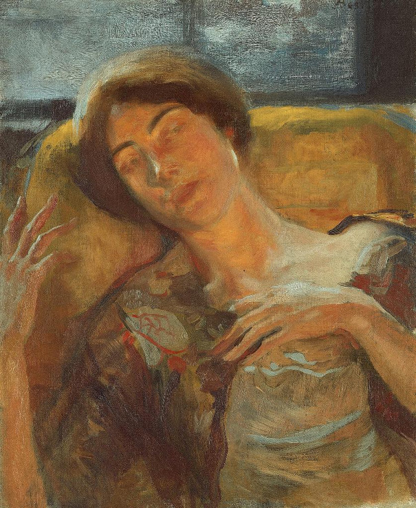 Woman‚Äôs Head By Albert Besnard (PRT_7726) - Canvas Art Print - 16in X 19in