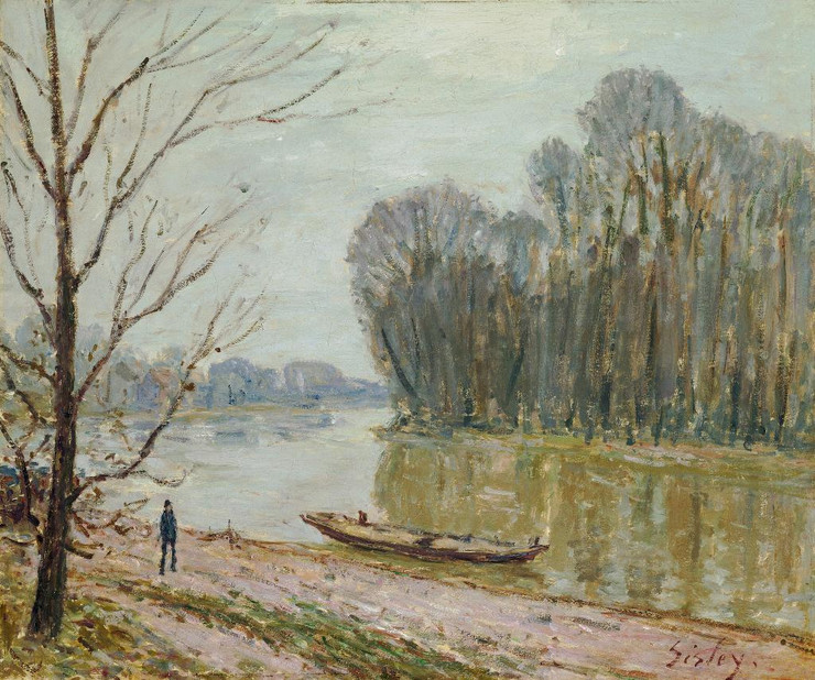 The Loire By Alfred Sisley (PRT_7718) - Canvas Art Print - 18in X 15in