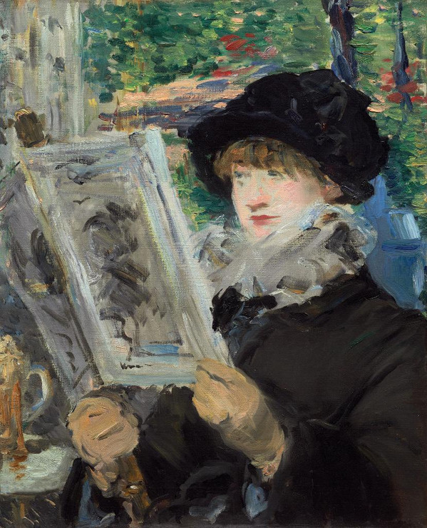 Woman Reading (PRT_7769) - Canvas Art Print - 15in X 19in