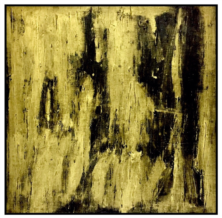 GOLD is the new BLACK (ART_5557_45197) - Handpainted Art Painting - 30in X 30in