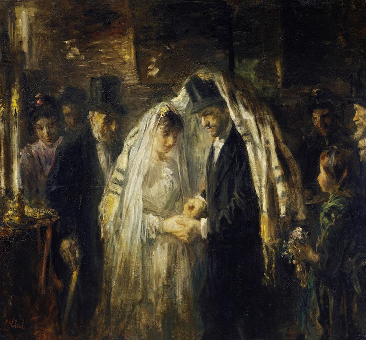 Jewish Wedding By Jozef Isra√´ls (PRT_7906) - Canvas Art Print - 30in X 28in